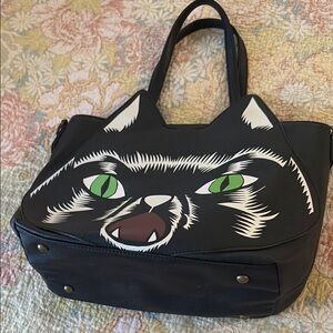 Black Cat Design Tote Bag